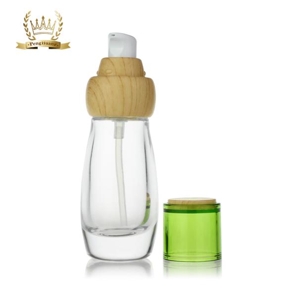 Emballage cosmétique en bambou de bouteille du couvercle 20ml-120ml pour des produits de soin pour la peau