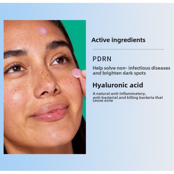 Single Sided Painless Microneedle Acne Patch Microcrystals Water Activated PE Adhesive Sticker for Masking Use