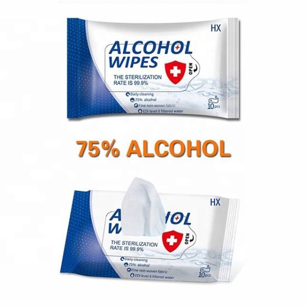 Anti-Bacterial Disposable Sanitizing Cleaning 75% Ethanol Disinfecting Wet Wipes