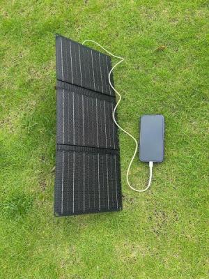 Carregador de painel solar de 3 dobras portátil impermeável dobrável com saco de transporte de poliéster 600D