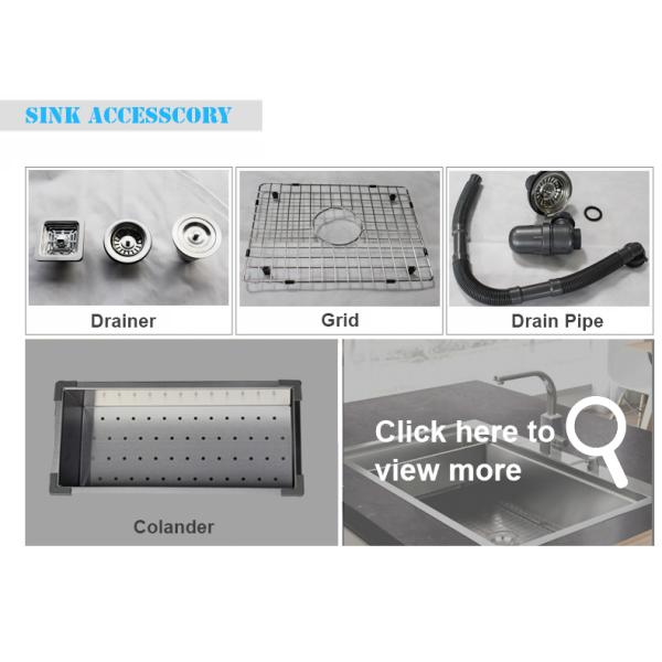 Раковина одиночного шара коммерчески нержавеющая с Драйнбоард над установкой счетчика