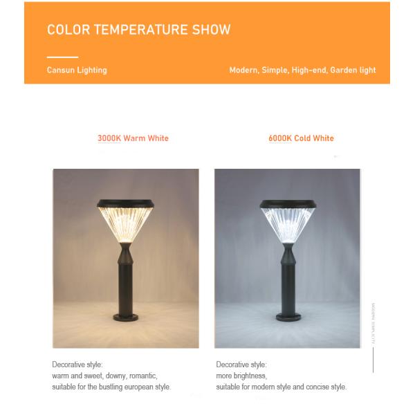 Solar Led Street Light Lamp Gate Aluminium Ip65 Waterproof Garden Solar Fence Light