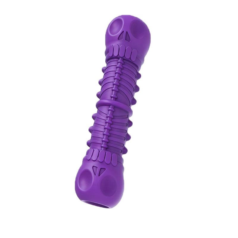 Natural Rubber Dog Bone Toy Silicone Bone Shaped Pet Teething Stick Chew Toy Teeth Cleaning Dental Care Puppy Supplies