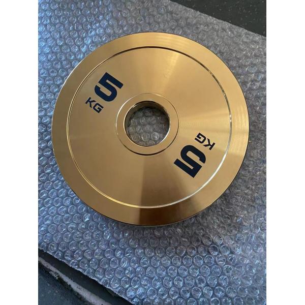 Venta al por mayor Placa de oro de alta calidad Placa de cromo Barra de hierro fundido Equipo de gimnasio para el hogar Barra con placas de peso
