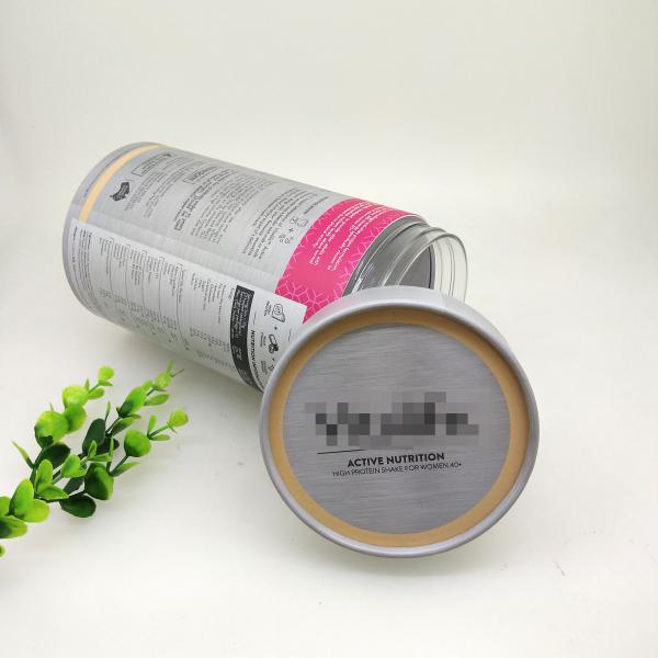 Protein Powder Eco - Friendly Airtight Plastic Jar / Cardboard Cylinder Tubes
