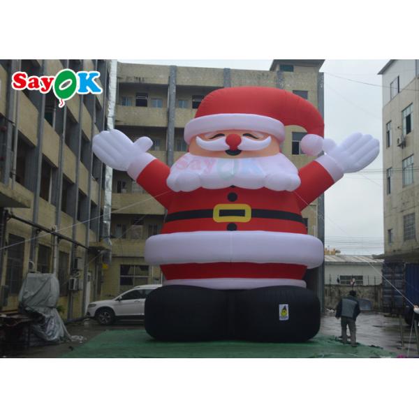 Большой раздувной Санта-Клаус взрывает украшение Xmas для активного отдыха