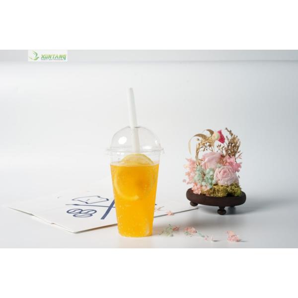 Cafe 90mm Biodegradable Coffee Cup Lids , Clear Plastic Dome Lids