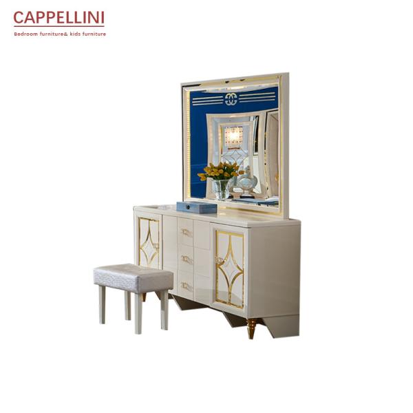 Home Hotel Cabrini White Wood Panel Bedroom Sets OEM ODM