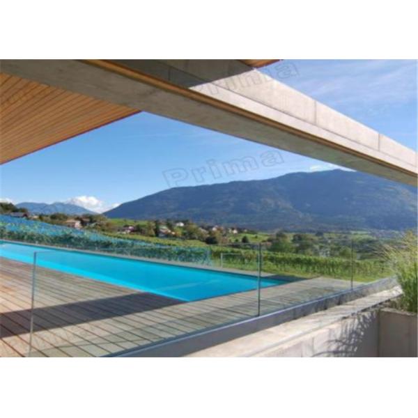 Aluminum Alloy U Shape Channel Frameless Glass Railing Interior / Exterior