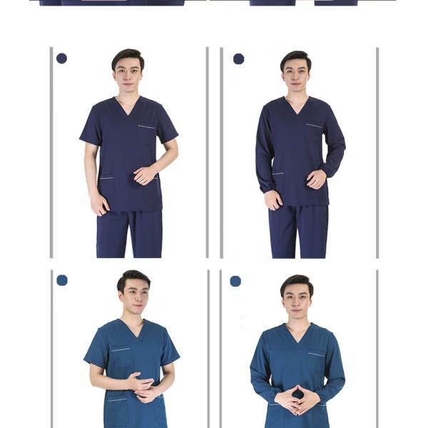 100% хлопчатобумажные медсестринские скрабы Мягкие экологически чистые перерабатываемые предпродажные комплекты униформы для женщин