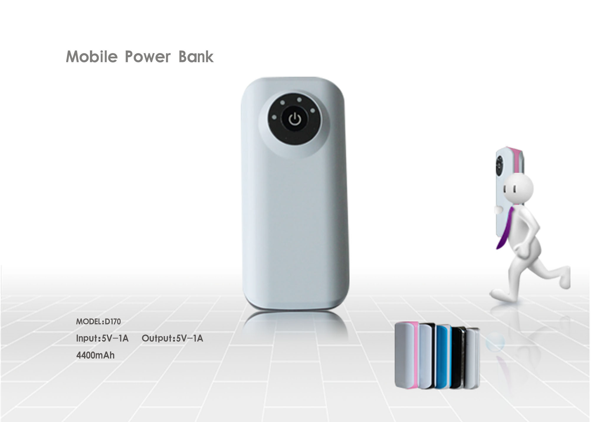 Kolor Fish Fashion Design USB Power Packs Charge Capacity 4400 mAh