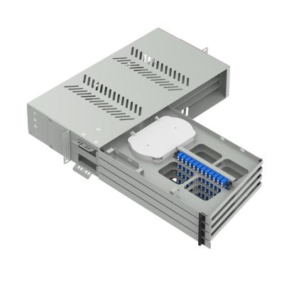 19 polegadas LC UPC Tipo de balanço Fibra óptica Patch Panel Sub ODF Data Center FTTX Simplificado