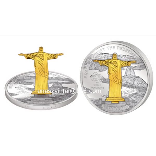 China Manufacture Brazil Design Christ Coin