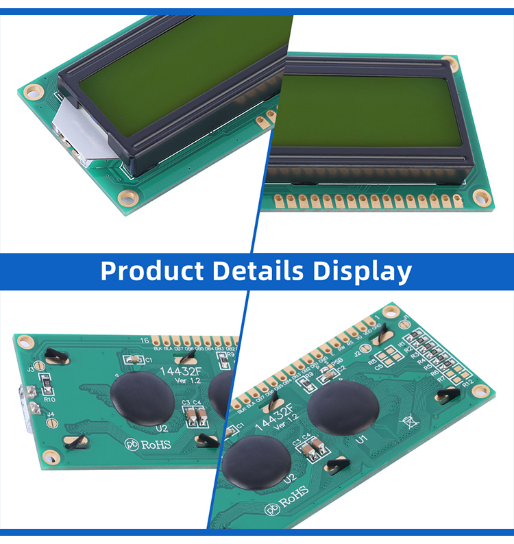 Yellow Green Film 14432F 80X36X12.2MM Serial SPI/Parallel Graphics Display LCM ST7920/AIP31020