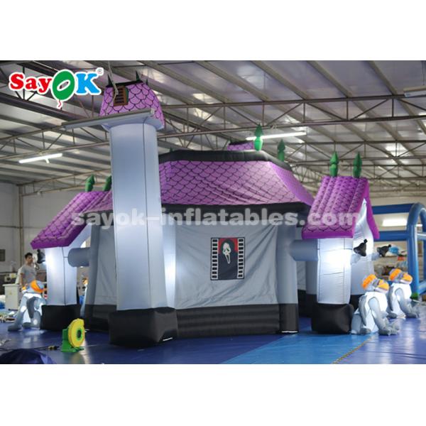 дом ткани 210Д Оксфорда преследовать хеллоуином с раздувной горгульей