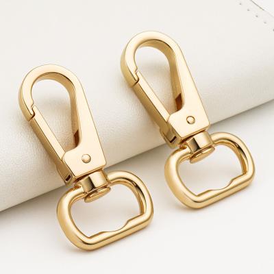 Highly Polished Gold Color Plating Swiveling Snap Hook for Handbag 17mm Eco-friendly