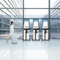 Terminal automatique de paiement avec le kiosque biométrique de paiement d'individu de lecteur de scanner de code barres avec l'imprimante