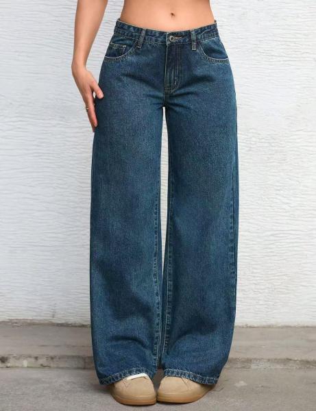 Persian blue comfortable breathable denim pants for women