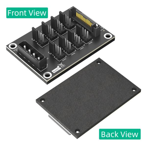 4-контактный или SATA 15-контактный до 8x 4-контактный фан-сплитер-хаб для Sata 3.0 и Molex 4-контактный интерфейс