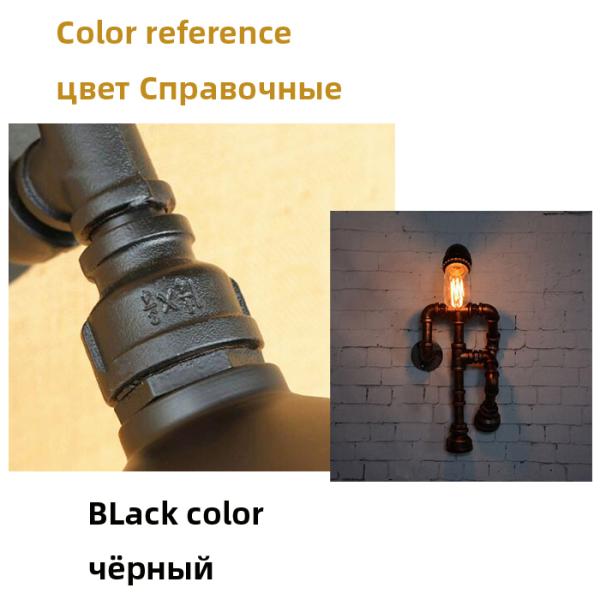 Creative personality robot wall lamp industry wind pipe loft wall light (WH-VR-30)