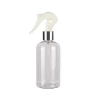 Bouteille de pulvérisation transparente de luxe épaule ronde PET anodisé Bouteille de pulvérisation de déclenchement en aluminium