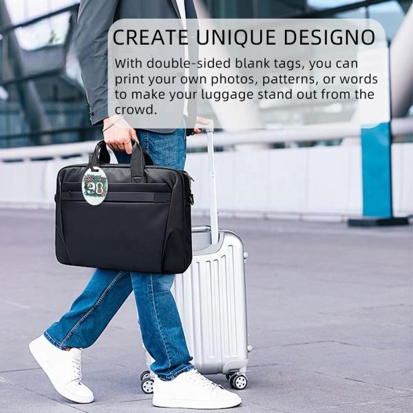 Sublimation Luggage Tags Blanks Custom Printing Double Sided PBT Plastic Sublimation Luggage Tag