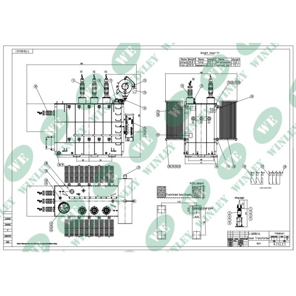 40MVA Substation Power Transformer Oil Immersed High Voltage Step Down 44KV To 34.5KV  ANSI IEEE Standards