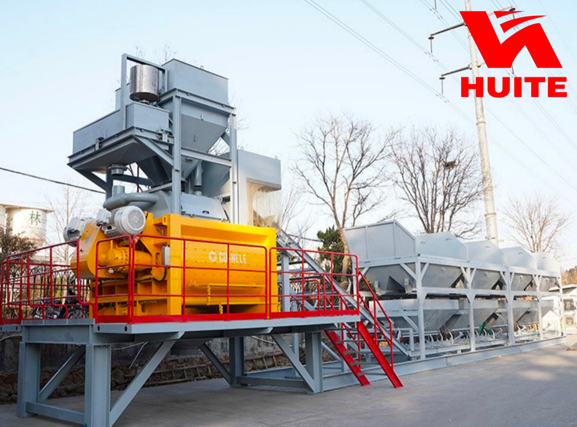HZS180T Stationary Compact Concrete Batching Plant Equipment