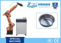 Máquina de soldadura industrial do laser de 6 robôs de soldadura da linha central para a bandeja quente de aço inoxidável do potenciômetro e os outros cookwares