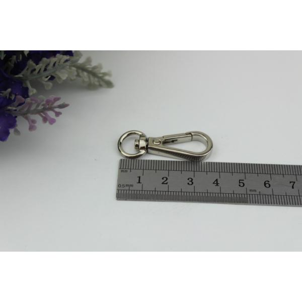 Factory direct sale metal zinc alloy 10 mm hanging brush anti brass snap hook for handbag