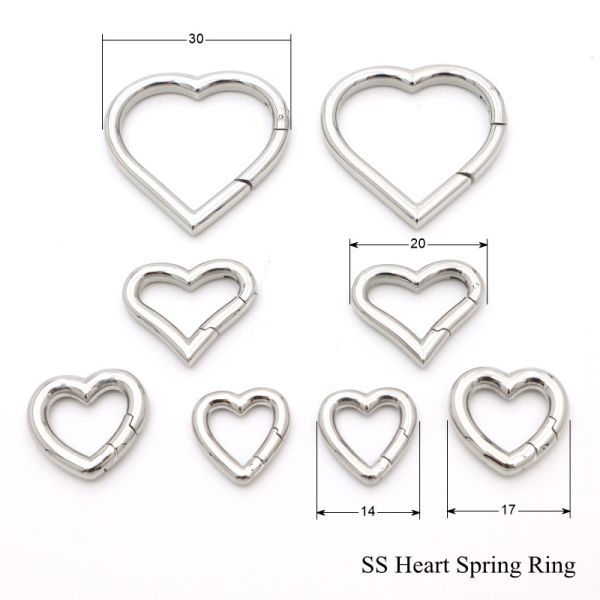 #304 Stainless Steel Round Carabiner 20mm Spring Open Gate O Ring For Key Ring Holder