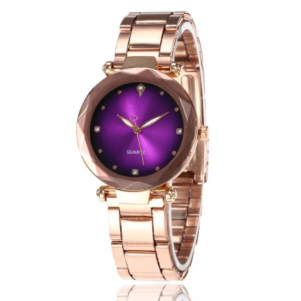 Ladies Luxury Quartz Dress Stainless Steel Band Colorful Dial Analog Alloy Classic Quartz WristWatch