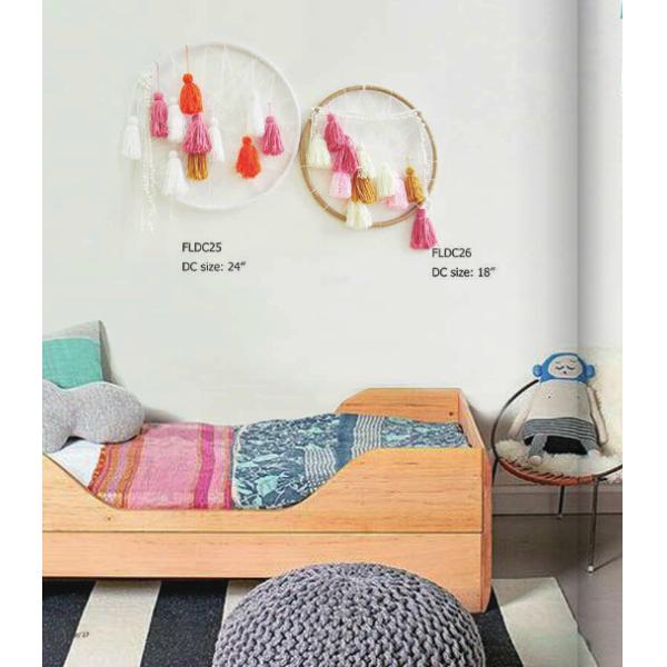 Circular Purple Handmade Dream Catcher Net With Feathers Wall Hanging Decoration Decor Craft Gift Wind Chimes for Home