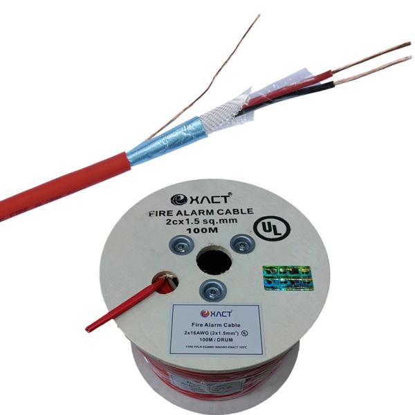 1424 ExactCables Cabos de circuito de alarme de incêndio de potência limitada de 2x1,0 mm para fios de cobre nu
