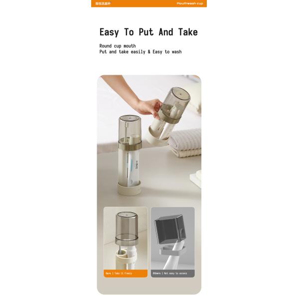 Modern 2 Slots Toothbrush Holder Stand With Tooth Brush Cups Cover