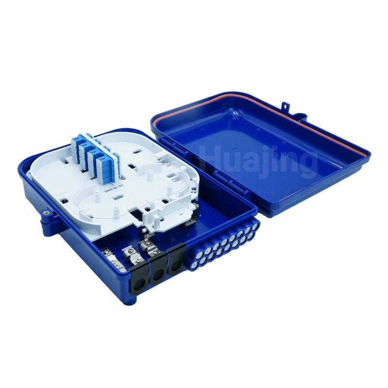 IP65 Outdoor 1:16 3 Cable Inlets Fiber Optic Splitting Box Wall Pole Mounting Weatherproof Protection