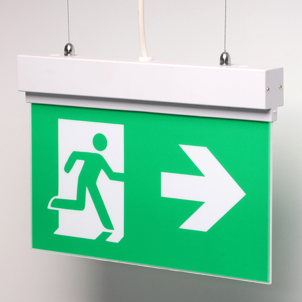 Durable LED Exit Sign with Rechargeable Battery and 3 Hours Emergency Time for Easy Installation