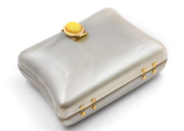 Customized Acrylic Clutch Bag , Lady Beige Clutch Bag Handbag For Evening