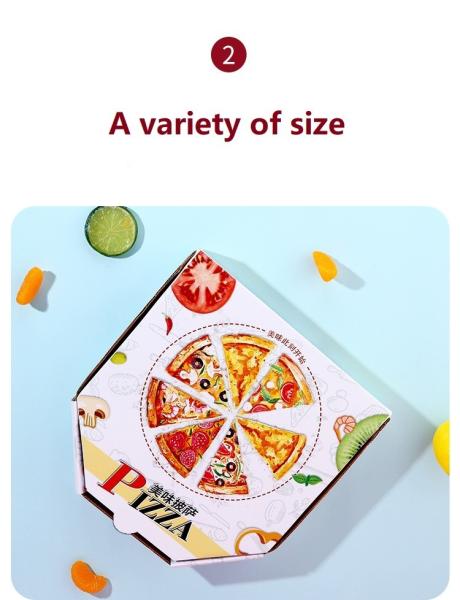 OEM Biodegradable Takeaway Pizza Boxes CMYK 4 Color Offest Printing