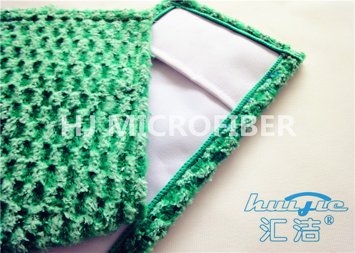 Зеленый плоский Mop пыли ткани Microfiber жаккарда на пола твёрдой древесины 5