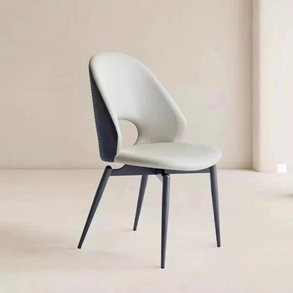 Pu Leather Dining Furniture Leisure Style Metal Base Restaurant Cafe Shop Modern Dining Chair