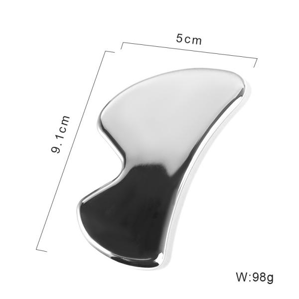 Head Massage Equipment Custom Shape Massager Tools Face Roller Massage Metal Guasha Comb 304 Stainless Steel Guasha Comb
