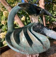 Décoration personnalisée en extérieur sculpture de fontaine d'eau de jardin en bronze