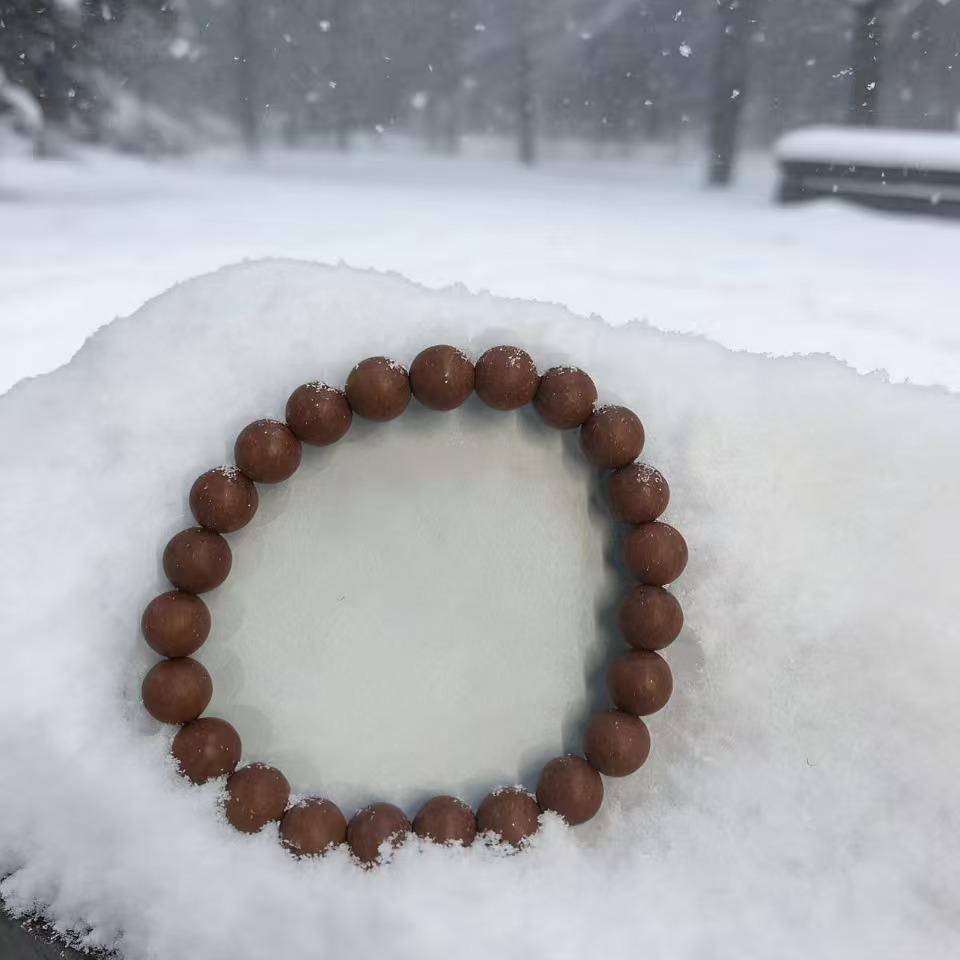 Trending Pink Agarwood Wooden Prayer Bead Bracelet Buddhist Prayer Handmade Beaded