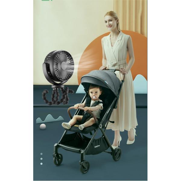 Handheld Mini Personal Fan Versatile USB Rechargeable Baby Stroller Fan for Household