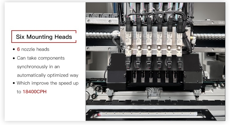 CHM-751 Charmhigh 6 головный чип монтер Автоматическая ножевая смена PCB сборочная линия 0201