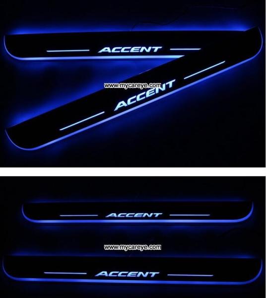 Hyundai Accent LED lights side step car door sill led light pedal scuff