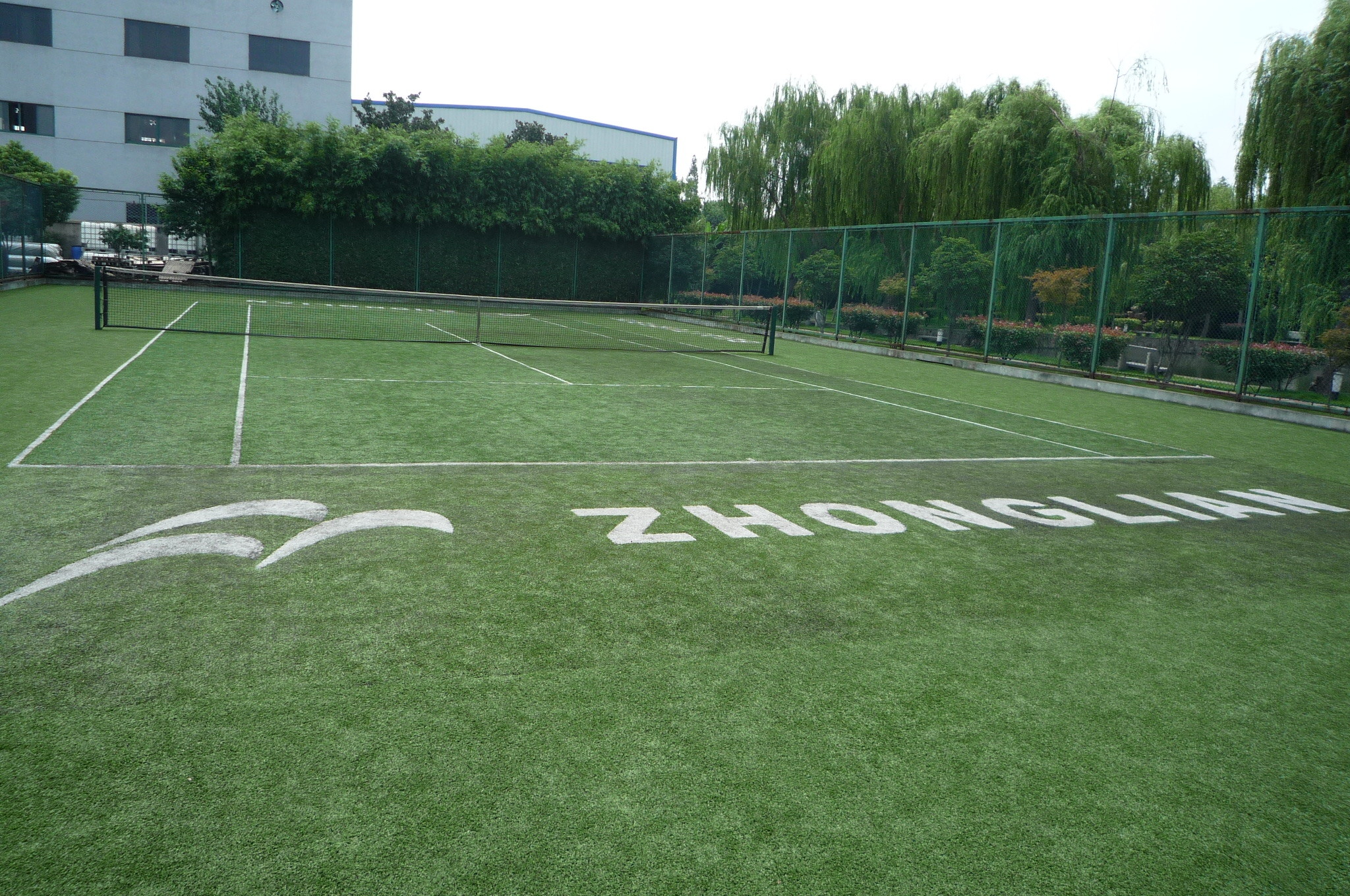Outdoor Professional Tennis Court Artificial Grass Olive Green , UV Resistance