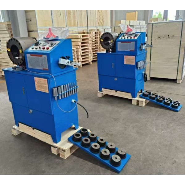 6-51mm 2 Inch Blue Color 10 Dies Hydraulic Hose Crimping Machine With Dual Functionality And Hose Skiving Machine 2 Functions Into One Machine Crimping/skiving For Industrial Applications