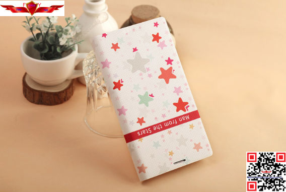 New Arrival Fashion Design Colorful PU Flip Leather Cover Case For Huawei Ascend P6